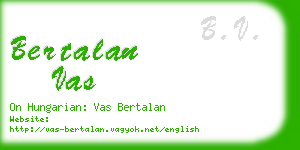 bertalan vas business card